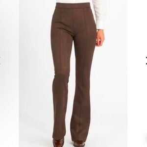 Spanx Chocolate Brown Faux Suede Flare Pants